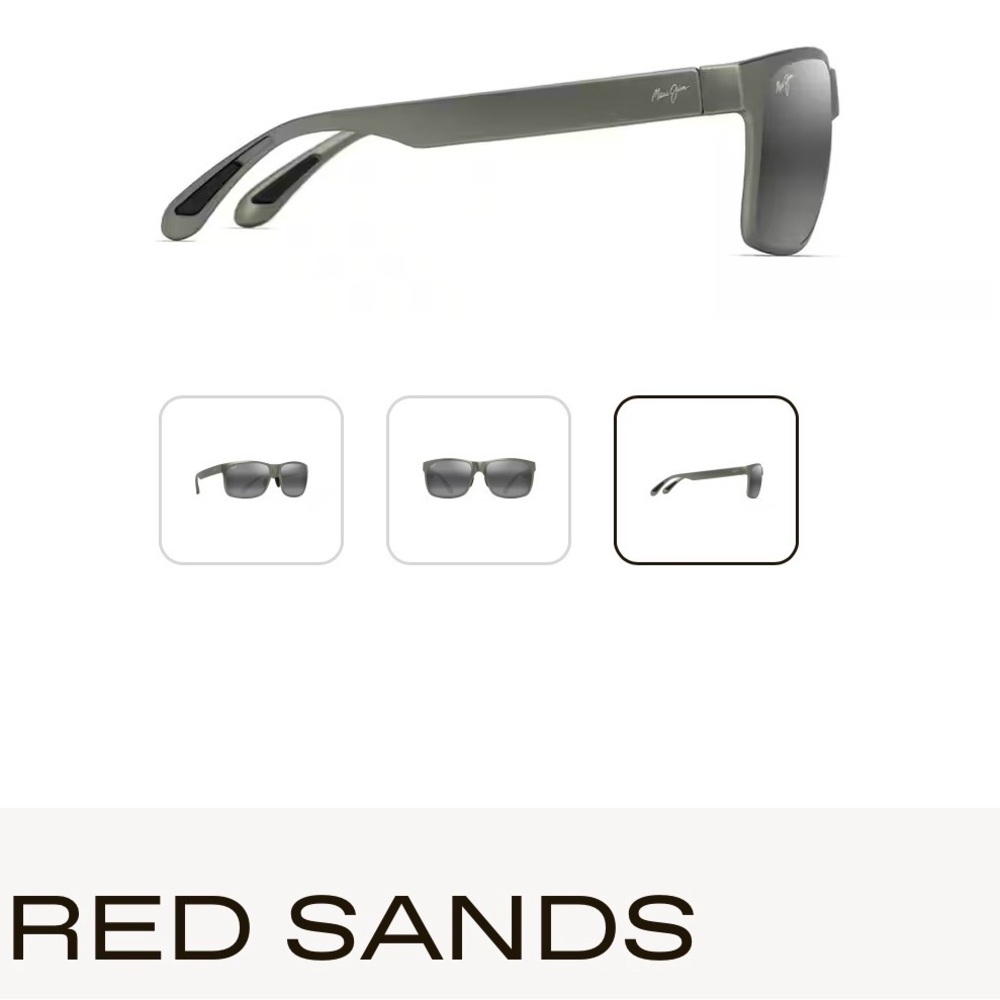Maui Jim Red Sands RX-ABLE Sunglasses 432-2M Grey Lenses Black Matte Frame - Picture 2 of 5